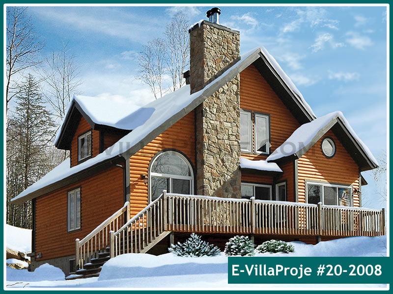 CVL-20-2008 • 147 m² 4+1 Dubleks Çelik Villa - Mimari Kat Planı ve Dış Cephe