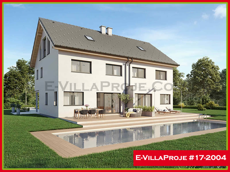 CVL-17-2004 • 147 m² 4+1 Dubleks Çelik Villa - Mimari Kat Planı ve Dış Cephe