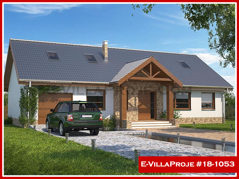 CVL-18-1053 • 147 m² 4+1 Tek Katlı Çelik Villa - Mimari Kat Planı ve Dış Cephe