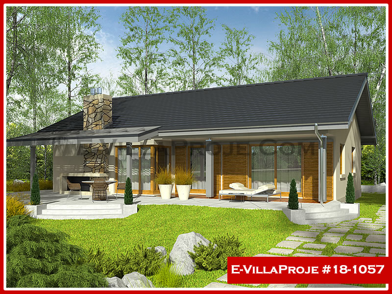 CVL-18-1057 • 147 m² 4+1 Tek Katlı Çelik Villa - Mimari Kat Planı ve Dış Cephe