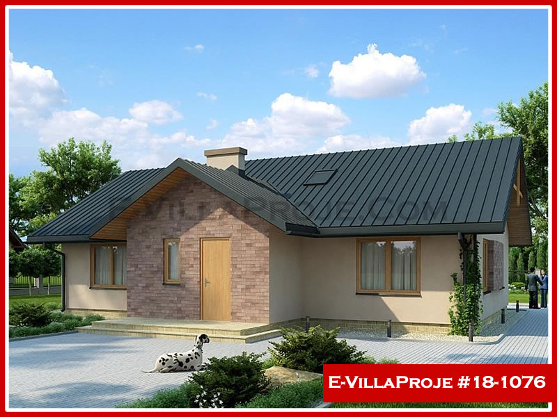 CVL-18-1076 • 147 m² 4+1 Tek Katlı Çelik Villa - Mimari Kat Planı ve Dış Cephe
