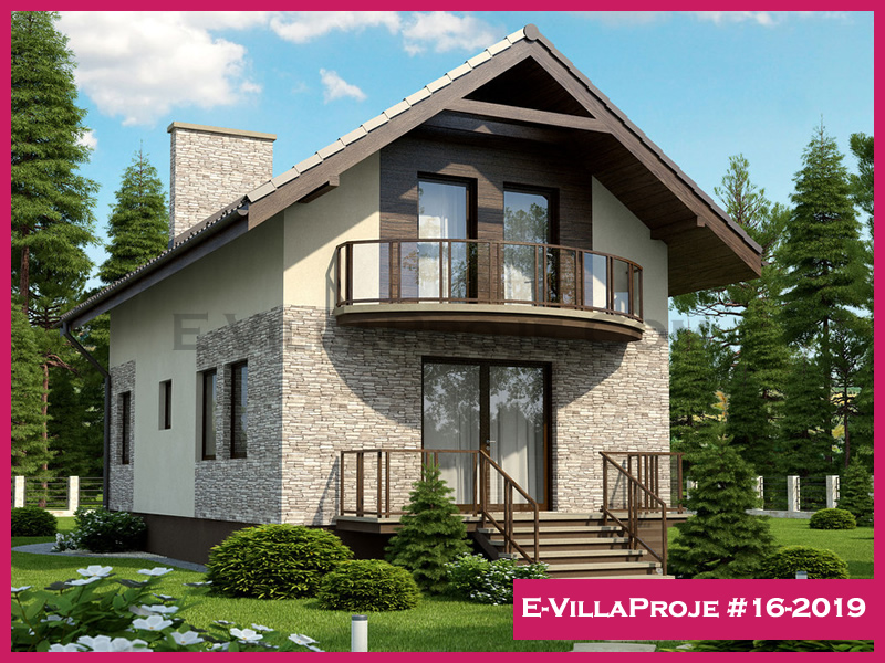 CVL-16-2019 • 148 m² 4+1 Dubleks Çelik Villa - Mimari Kat Planı ve Dış Cephe