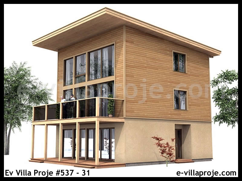 CVL-537-31 • 148 m² 4+1 Tripleks Çelik Villa - Mimari Kat Planı ve Dış Cephe