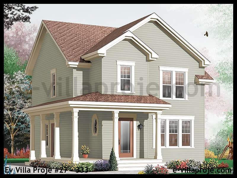 CVL-27-308 • 150 m² 4+1 Dubleks Çelik Villa - Mimari Kat Planı ve Dış Cephe