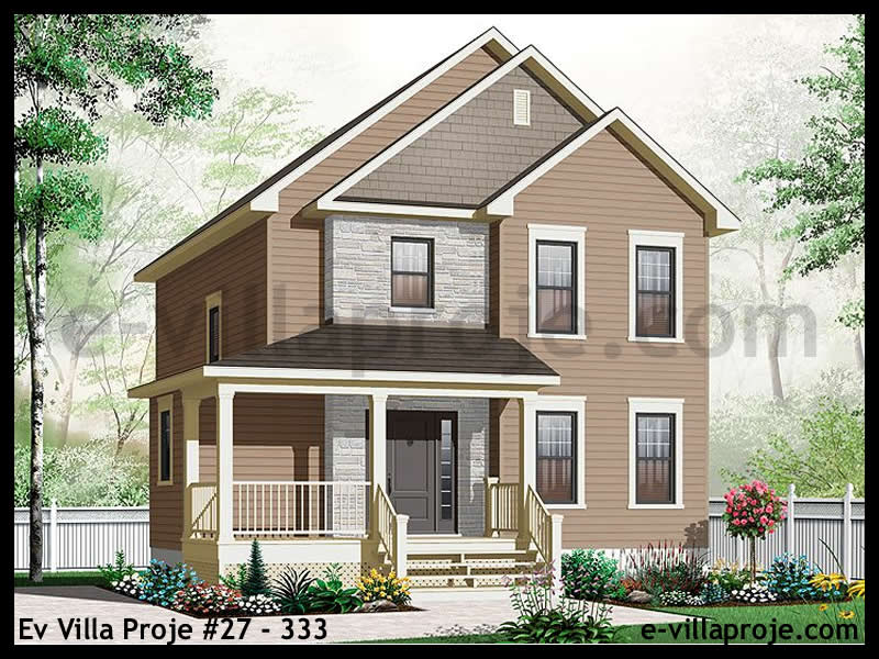 CVL-27-333 • 150 m² 4+1 Dubleks Çelik Villa - Mimari Kat Planı ve Dış Cephe