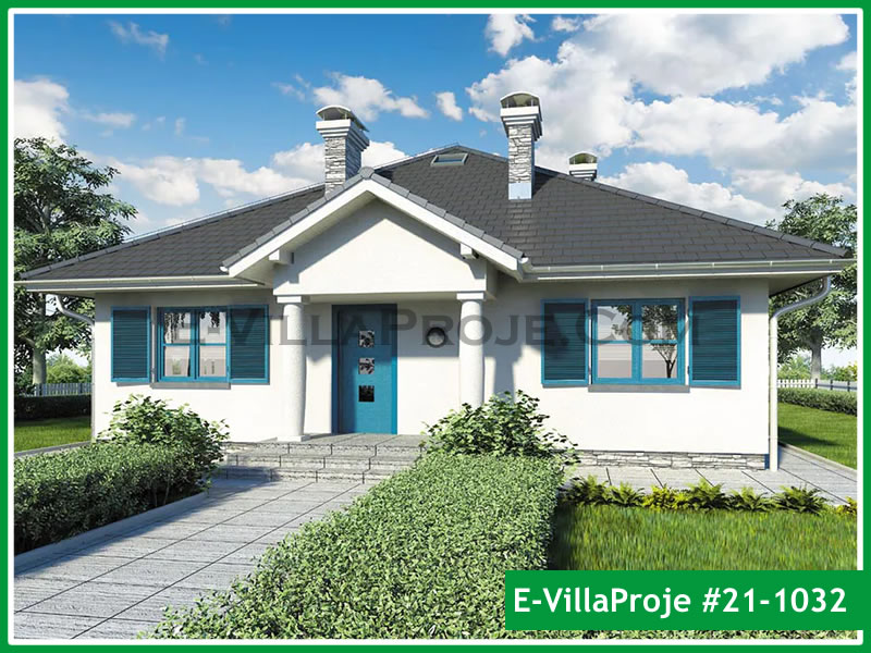 CVL-21-1032 • 150 m² 4+1 Tek Katlı Çelik Villa - Mimari Kat Planı ve Dış Cephe