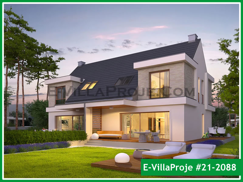 CVL-21-2088 • 151 m² 4+1 Dubleks Çelik Villa - Mimari Kat Planı ve Dış Cephe