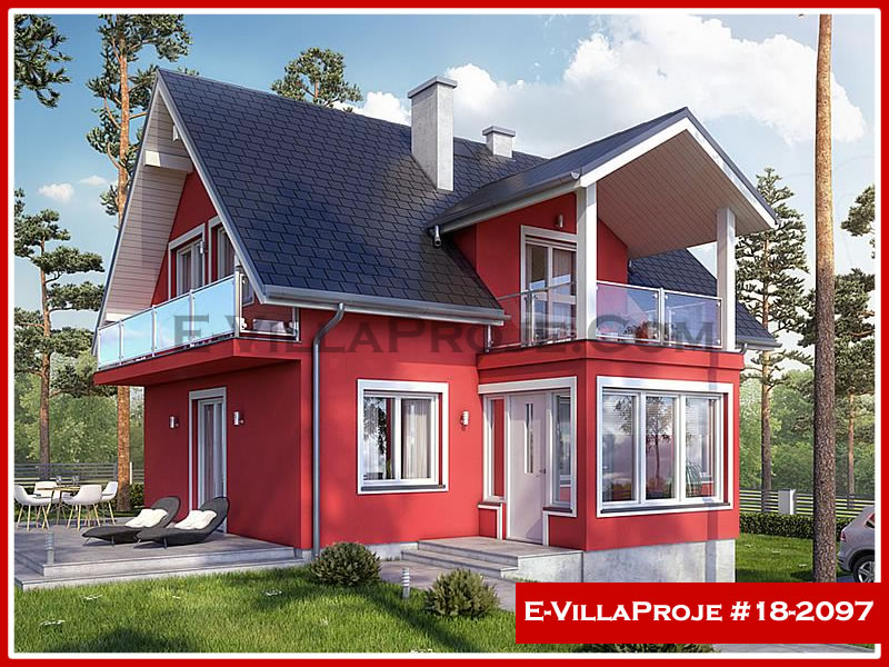 CVL-18-2097 • 151 m² 4+1 Dubleks Çelik Villa - Mimari Kat Planı ve Dış Cephe