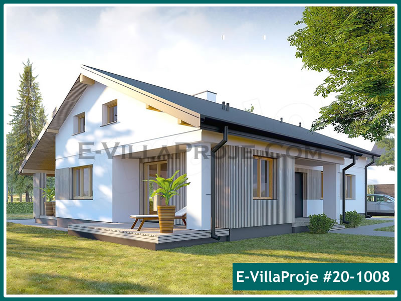 CVL-20-1008 • 152 m² 4+1 Tek Katlı Çelik Villa - Mimari Kat Planı ve Dış Cephe