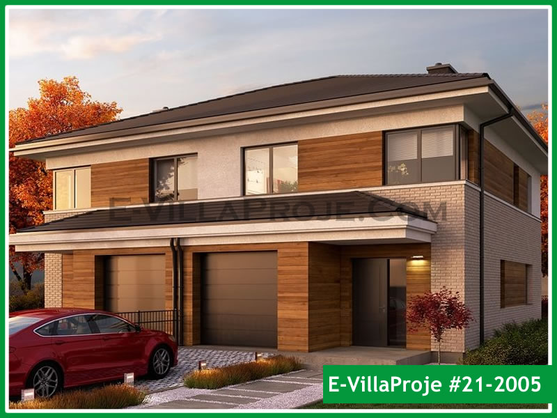 CVL-21-2005 • 153 m² 4+1 Dubleks Çelik Villa - Mimari Kat Planı ve Dış Cephe