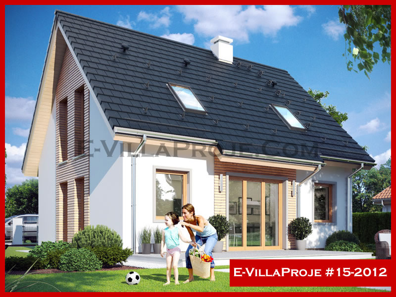 CVL-15-2012 • 154 m² 4+1 Dubleks Çelik Villa - Mimari Kat Planı ve Dış Cephe