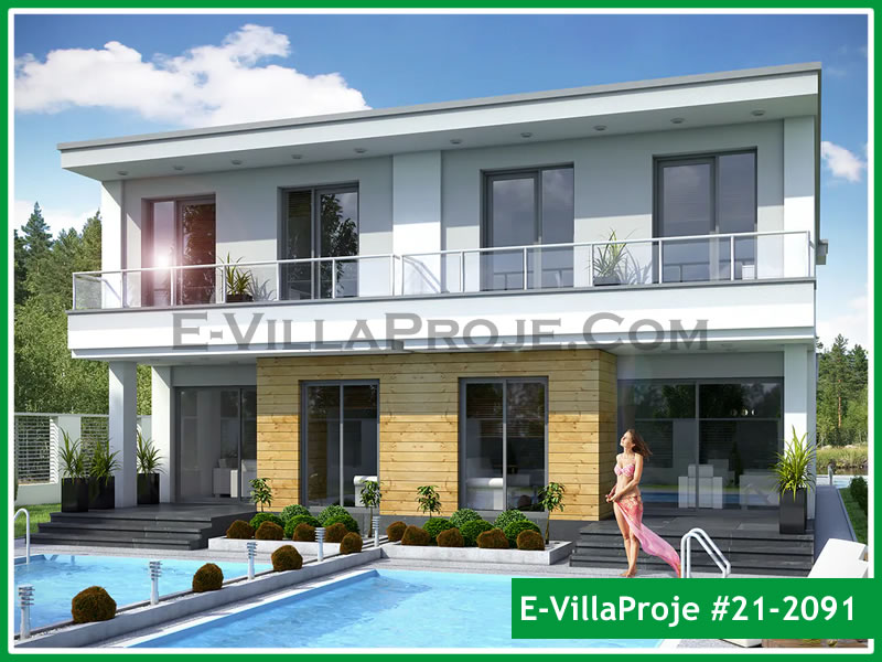 CVL-21-2091 • 154 m² 4+1 Dubleks Çelik Villa - Mimari Kat Planı ve Dış Cephe