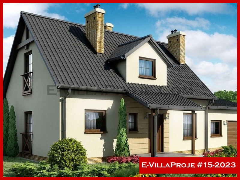 CVL-15-2023 • 155 m² 4+1 Dubleks Çelik Villa - Mimari Kat Planı ve Dış Cephe