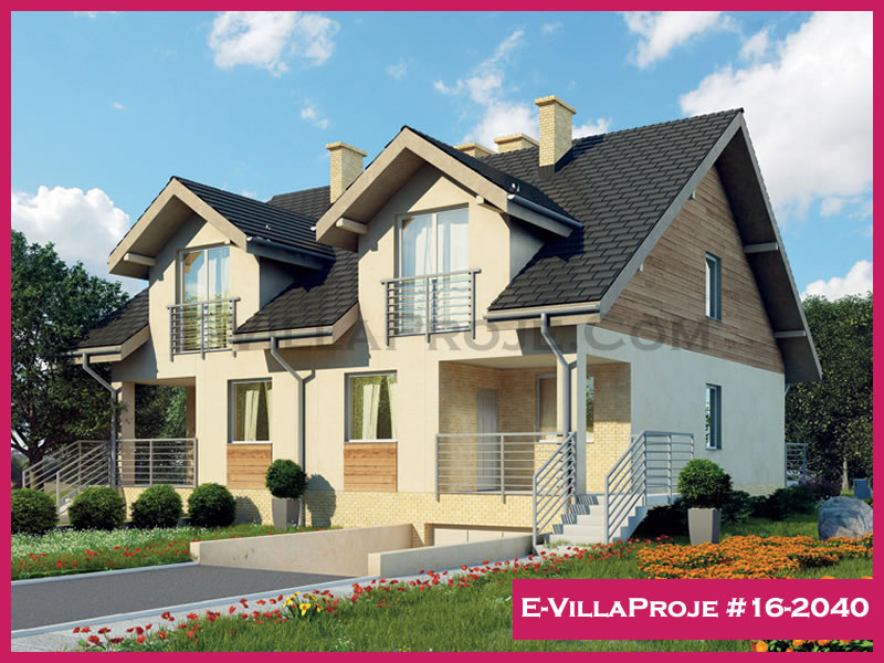 CVL-16-2040 • 155 m² 4+1 Dubleks Çelik Villa - Mimari Kat Planı ve Dış Cephe