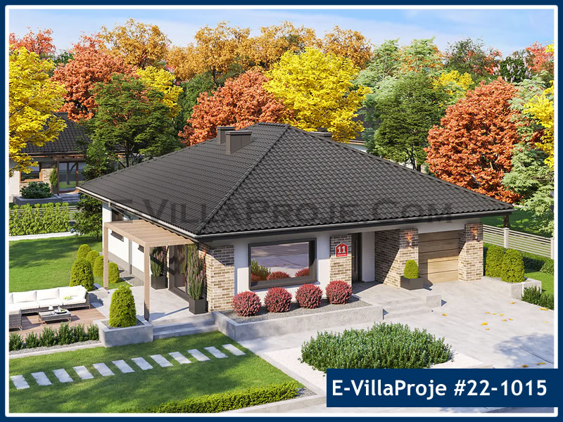 CVL-22-1015 • 155 m² 4+1 Tek Katlı Çelik Villa - Mimari Kat Planı ve Dış Cephe
