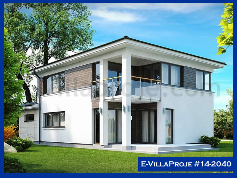 CVL-14-2040 • 156 m² 4+1 Dubleks Çelik Villa - Mimari Kat Planı ve Dış Cephe
