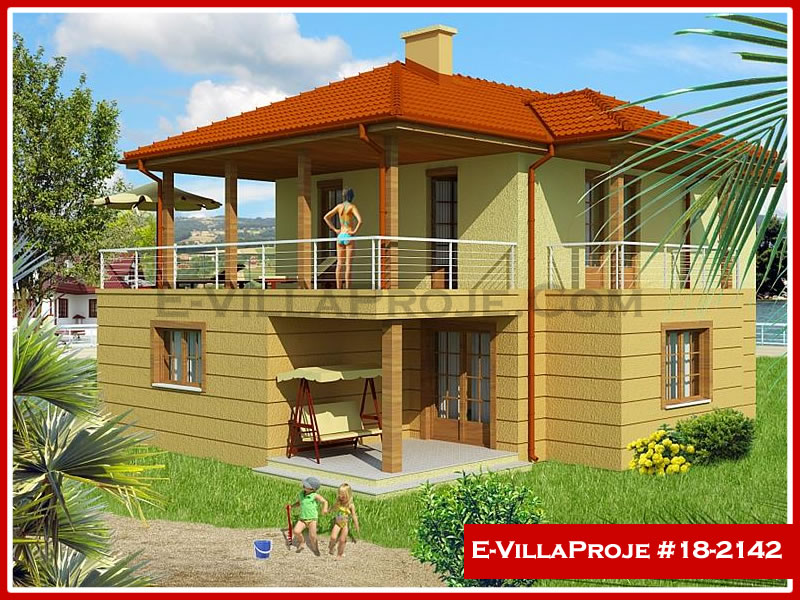 CVL-18-2142 • 156 m² 4+1 Dubleks Çelik Villa - Mimari Kat Planı ve Dış Cephe