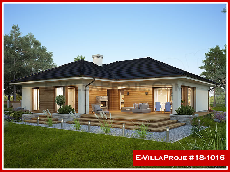 CVL-18-1016 • 158 m² 4+1 Tek Katlı Çelik Villa - Mimari Kat Planı ve Dış Cephe