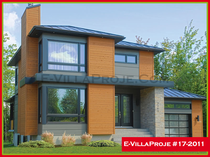 CVL-17-2011 • 159 m² 4+1 Dubleks Çelik Villa - Mimari Kat Planı ve Dış Cephe