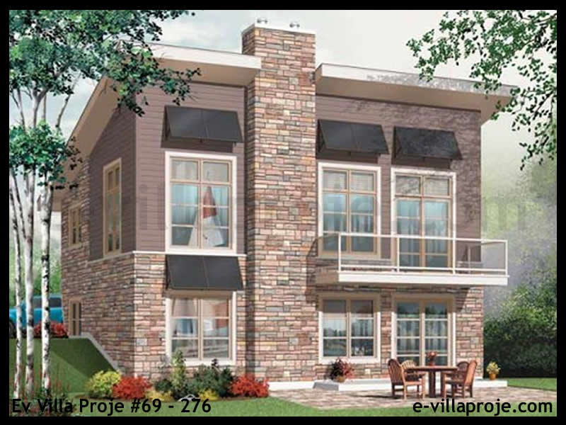 CVL-69-276 • 159 m² 4+1 Dubleks Çelik Villa - Mimari Dış Cephe ve Kat Planı