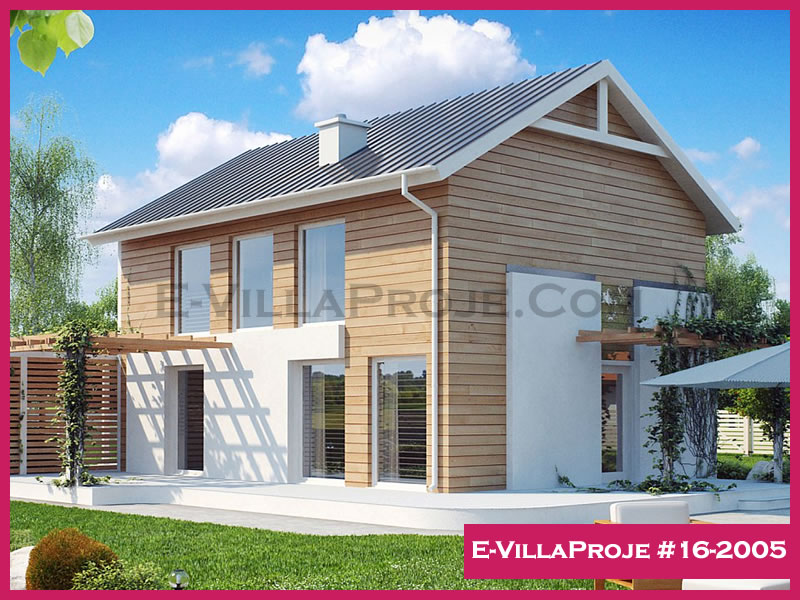 CVL-16-2005 • 160 m² 4+1 Dubleks Çelik Villa - Mimari Kat Planı ve Dış Cephe