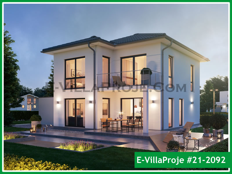 CVL-21-2092 • 160 m² 4+1 Dubleks Çelik Villa - Mimari Kat Planı ve Dış Cephe