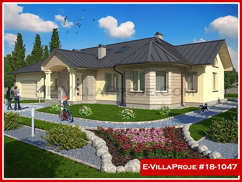 CVL-18-1047 • 161 m² 4+1 Tek Katlı Çelik Villa - Mimari Kat Planı ve Dış Cephe