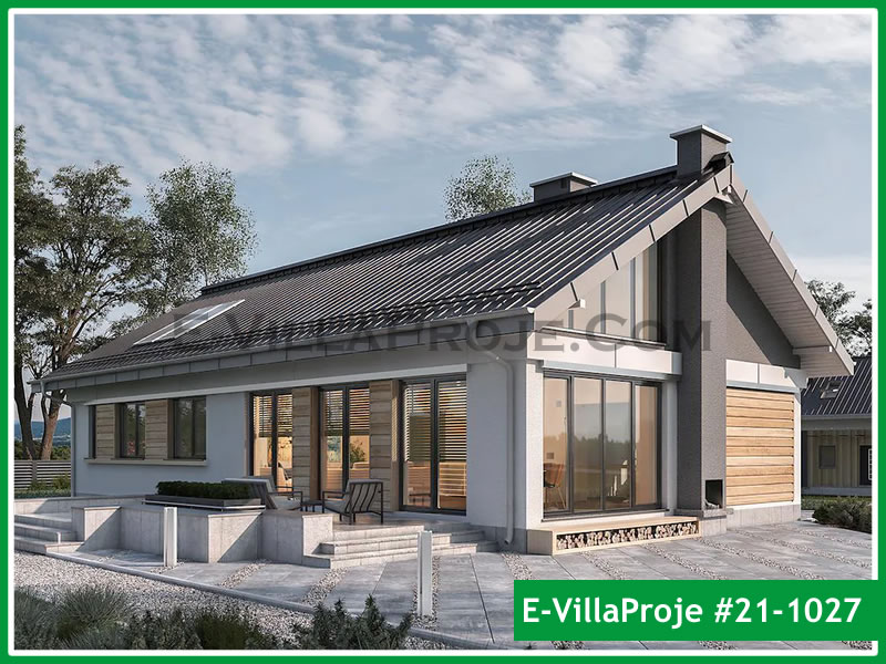 CVL-21-1027 • 162 m² 4+1 Tek Katlı Çelik Villa - Mimari Kat Planı ve Dış Cephe