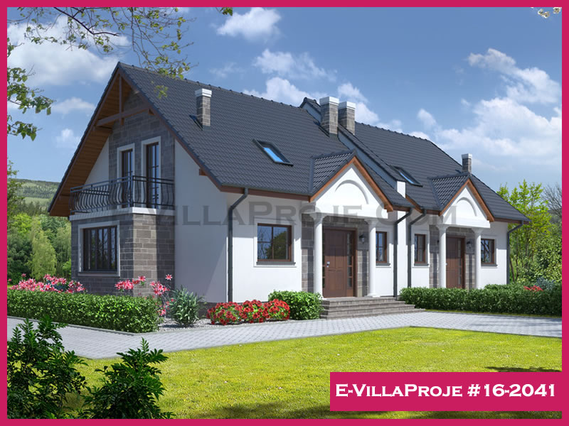 CVL-16-2041 • 163 m² 4+1 Dubleks Çelik Villa - Mimari Kat Planı ve Dış Cephe