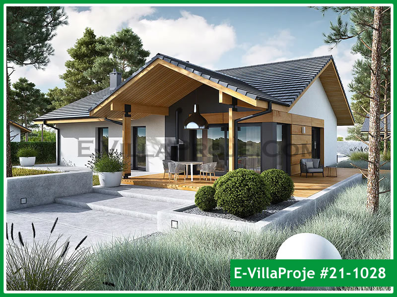 CVL-21-1028 • 163 m² 4+1 Tek Katlı Çelik Villa - Mimari Kat Planı ve Dış Cephe