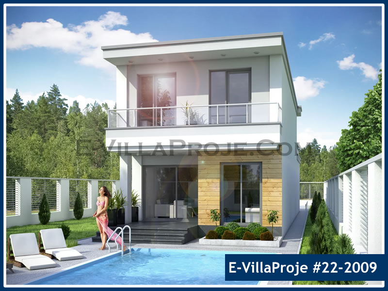 CVL-22-2009 • 164 m² 4+1 Dubleks Çelik Villa - Mimari Kat Planı ve Dış Cephe