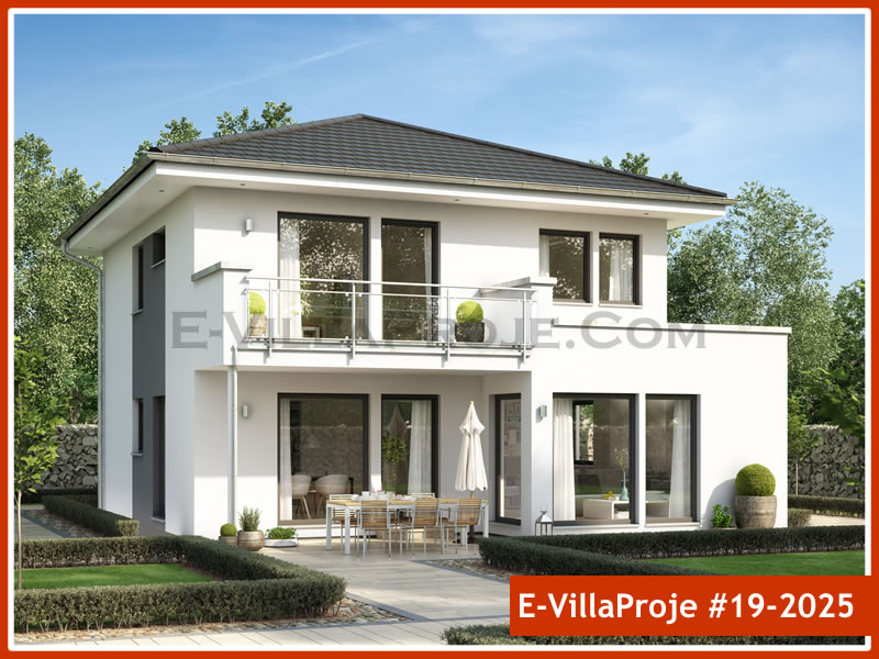 CVL-19-2025 • 164 m² 4+1 Dubleks Çelik Villa - Mimari Kat Planı ve Dış Cephe