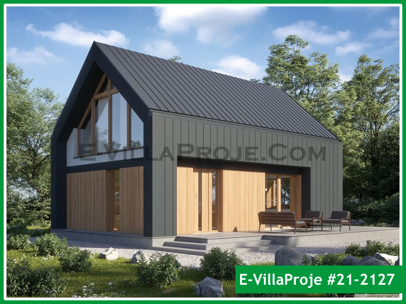 CVL-21-2127 • 165 m² 4+1 Dubleks Çelik Villa - Mimari Kat Planı ve Dış Cephe