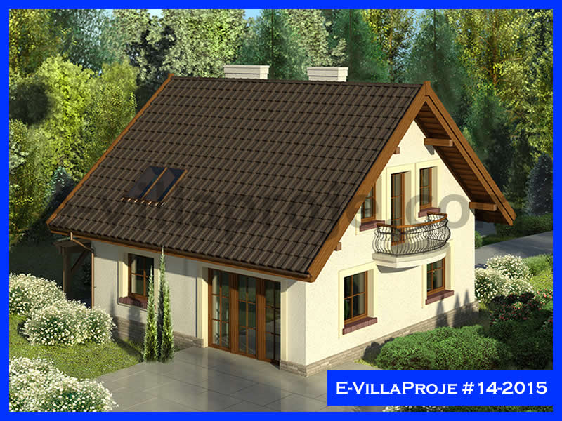 CVL-14-2015 • 165 m² 4+1 Dubleks Çelik Villa - Mimari Kat Planı ve Dış Cephe
