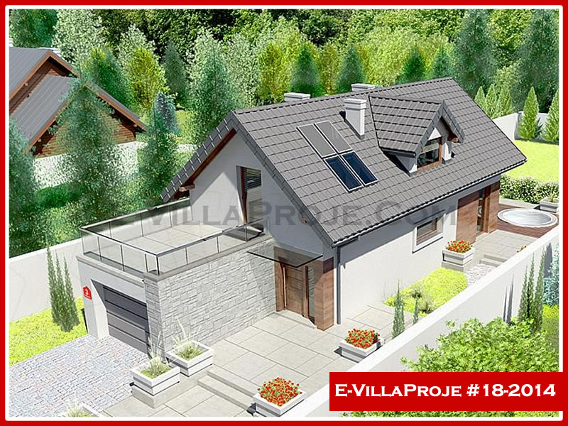 CVL-18-2014 • 166 m² 4+1 Dubleks Çelik Villa - Mimari Kat Planı ve Dış Cephe
