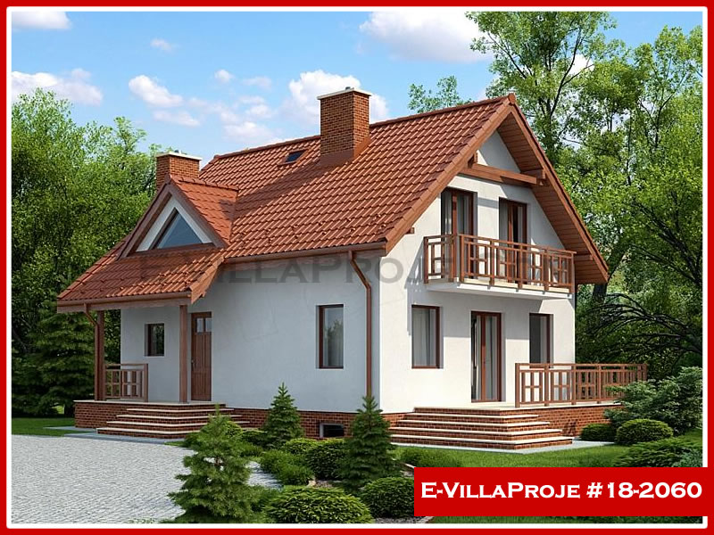 CVL-18-2060 • 167 m² 4+1 Dubleks Çelik Villa - Mimari Kat Planı ve Dış Cephe