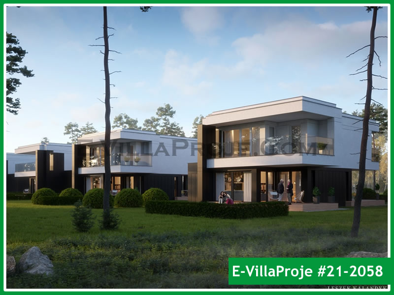 CVL-21-2058 • 168 m² 4+1 Dubleks Çelik Villa - Mimari Kat Planı ve Dış Cephe