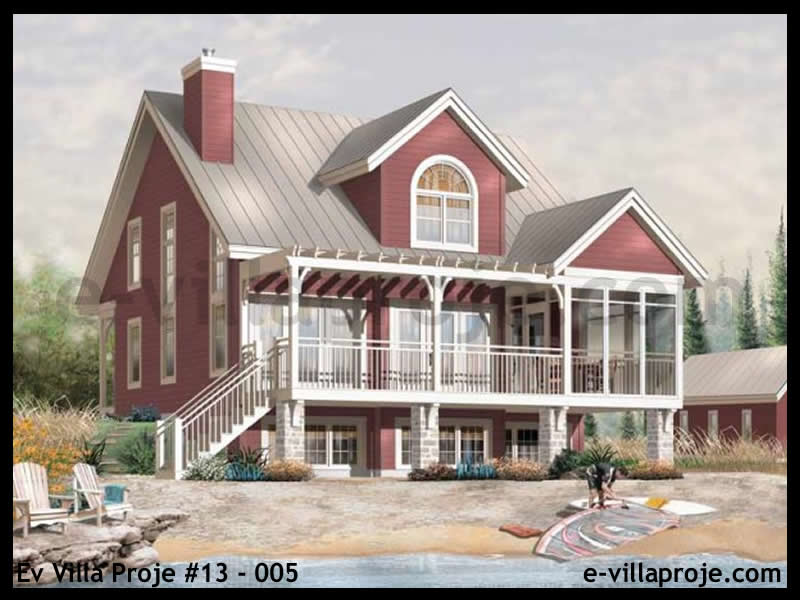 CVL-13-005 • 169 m² 4+1 Dubleks Çelik Villa - Mimari Kat Planı ve Dış Cephe