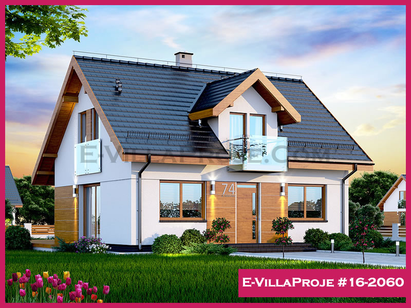 CVL-16-2060 • 169 m² 4+1 Dubleks Çelik Villa - Mimari Kat Planı ve Dış Cephe