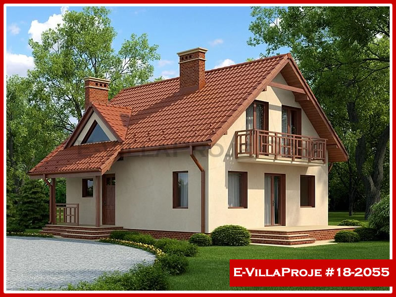 CVL-18-2055 • 169 m² 4+1 Dubleks Çelik Villa - Mimari Kat Planı ve Dış Cephe