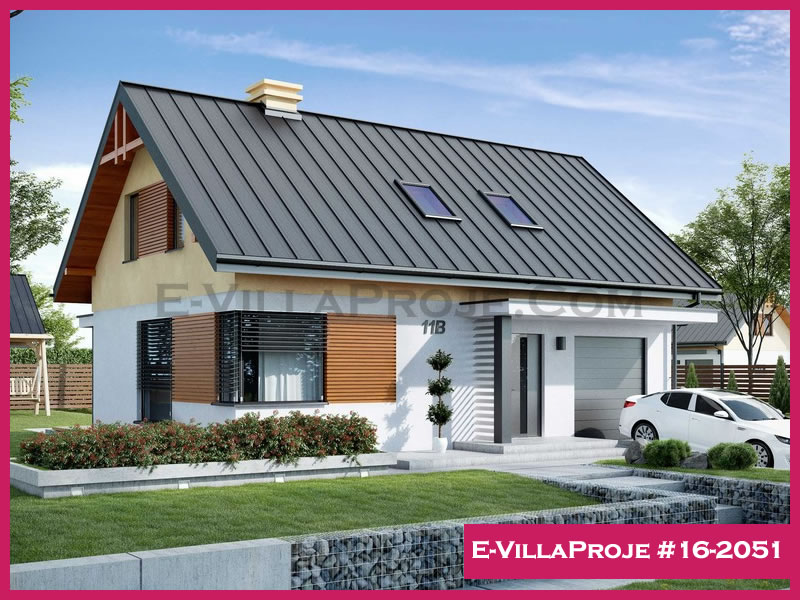 CVL-16-2051 • 170 m² 4+1 Dubleks Çelik Villa - Mimari Kat Planı ve Dış Cephe