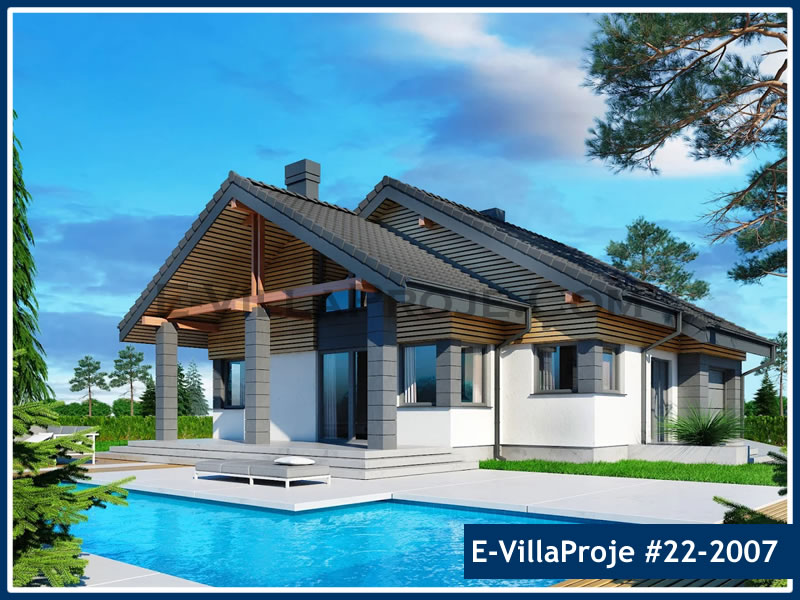 CVL-22-2007 • 170 m² 4+1 Dubleks Çelik Villa - Mimari Kat Planı ve Dış Cephe