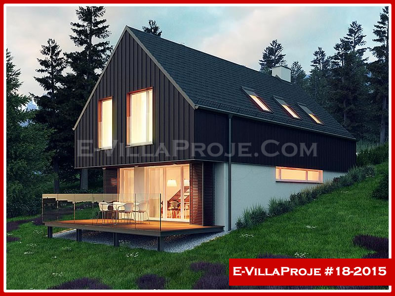 CVL-18-2015 • 171 m² 4+1 Dubleks Çelik Villa - Mimari Kat Planı ve Dış Cephe
