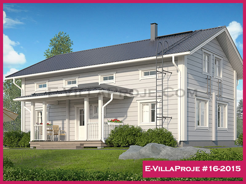 CVL-16-2015 • 172 m² 4+1 Dubleks Çelik Villa - Mimari Kat Planı ve Dış Cephe