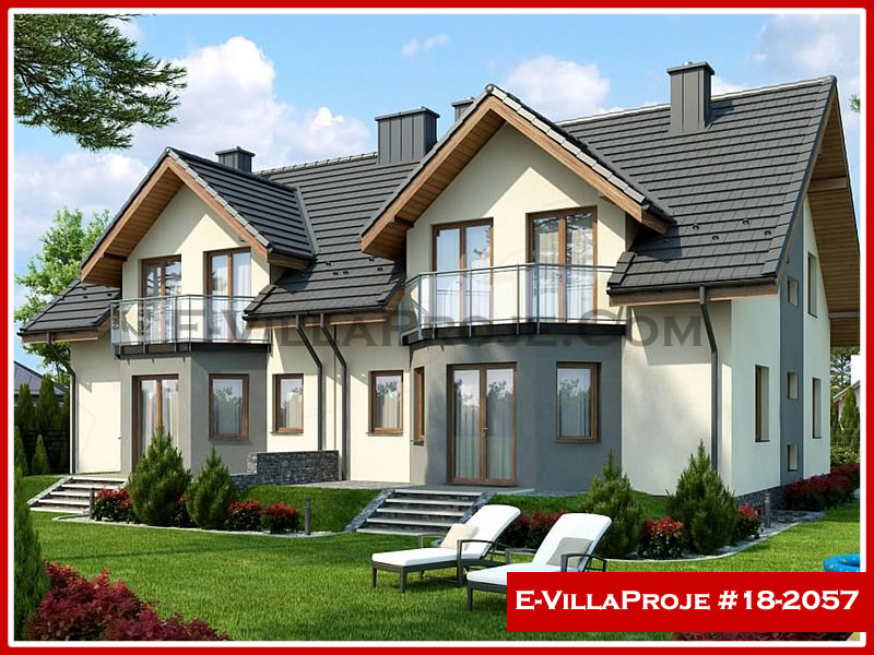 CVL-18-2057 • 172 m² 4+1 Dubleks Çelik Villa - Mimari Kat Planı ve Dış Cephe