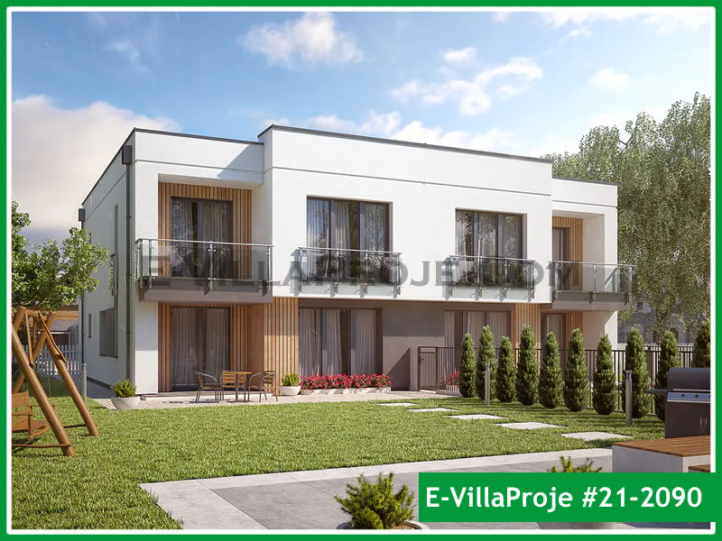 CVL-21-2090 • 173 m² 4+1 Dubleks Çelik Villa - Mimari Kat Planı ve Dış Cephe
