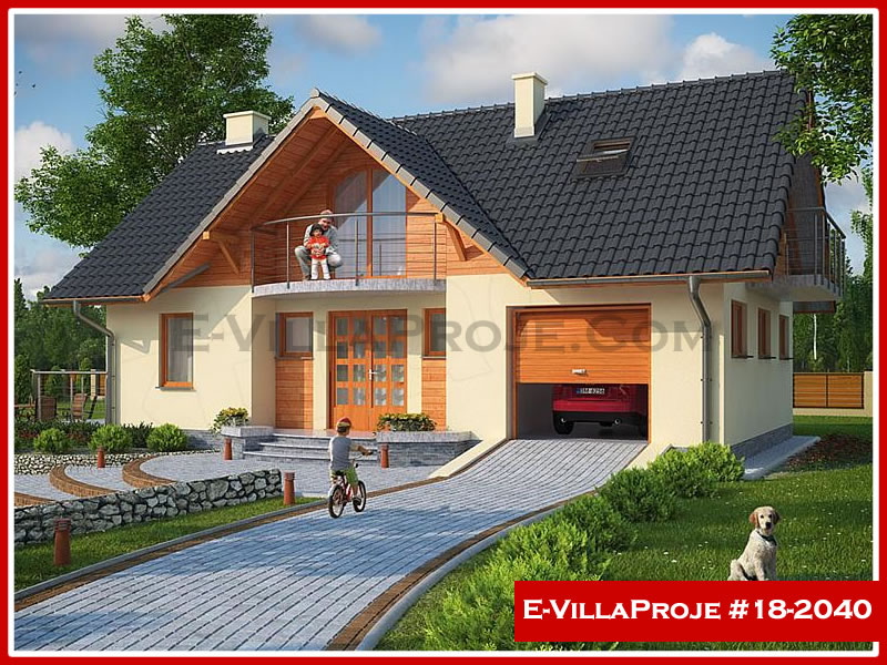 CVL-18-2040 • 174 m² 4+1 Dubleks Çelik Villa - Mimari Kat Planı ve Dış Cephe