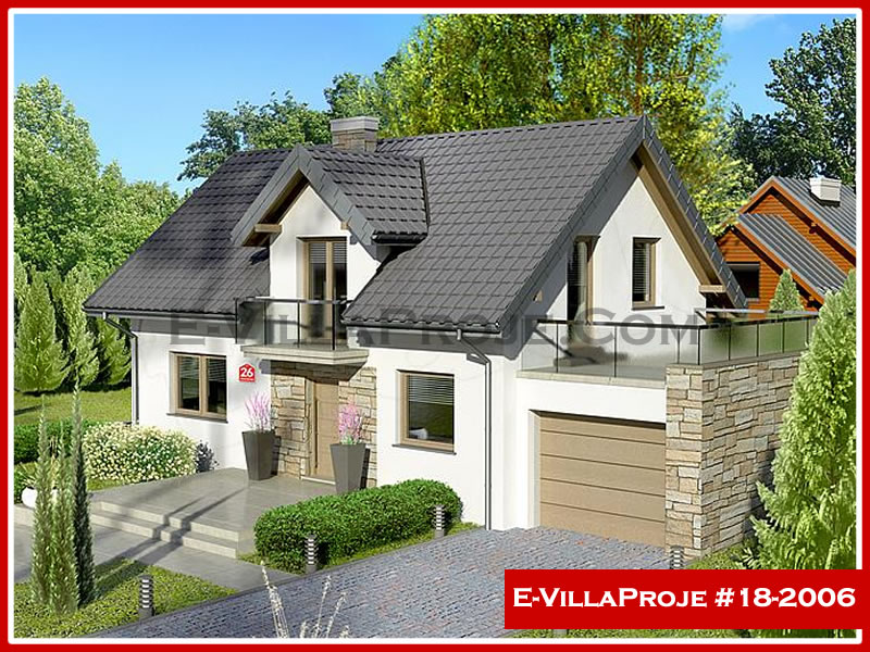 CVL-18-2006 • 174 m² 4+1 Dubleks Çelik Villa - Mimari Kat Planı ve Dış Cephe
