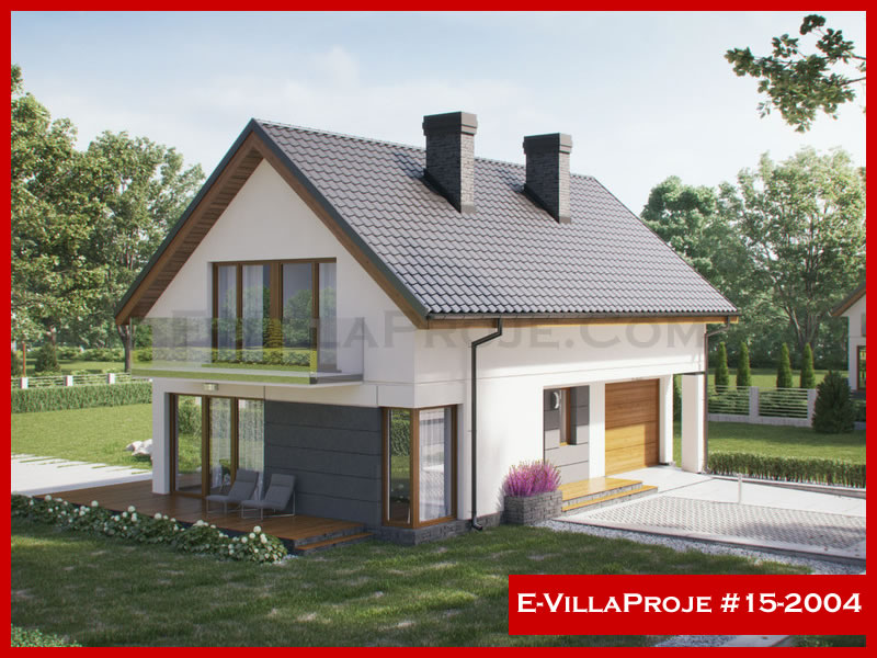 CVL-15-2004 • 174 m² 4+1 Dubleks Çelik Villa - Mimari Kat Planı ve Dış Cephe