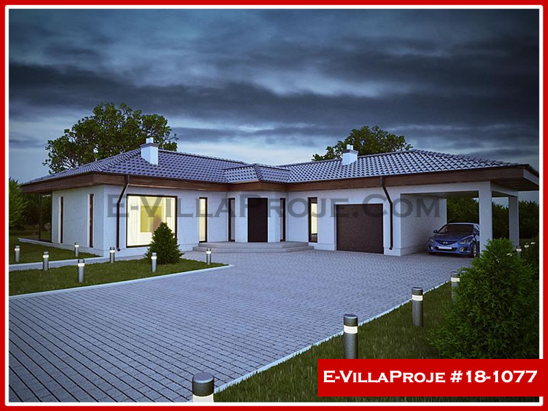 CVL-18-1077 • 174 m² 4+1 Tek Katlı Çelik Villa - Mimari Kat Planı ve Dış Cephe